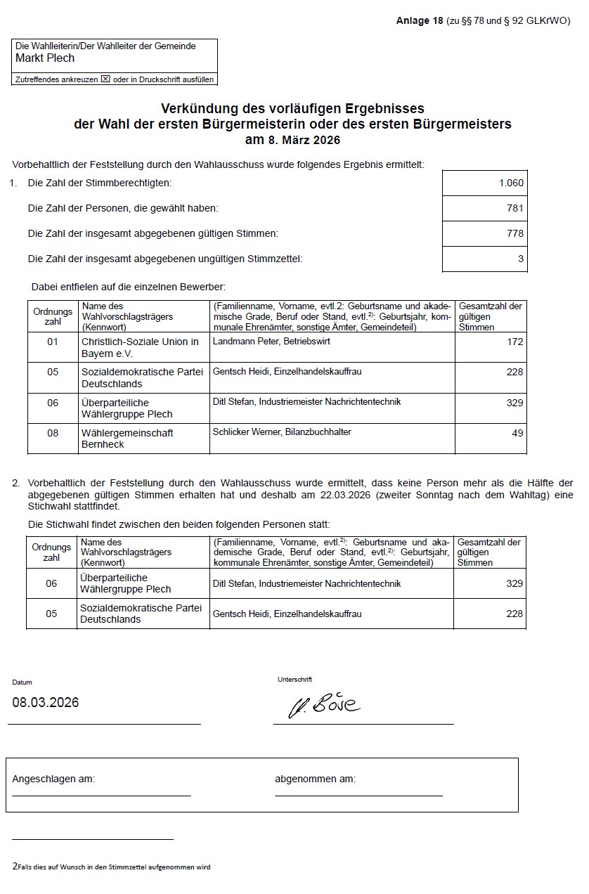 2026 03 10 Bekanntmachung Wahl Bürgermeister